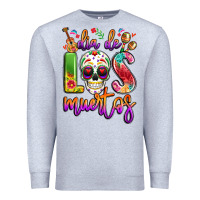 Heather Grey dia de los muertos Premium Sweatshirt - LillyAllenDesigns