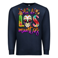 Navy dia de los muertos Premium Sweatshirt - LillyAllenDesigns