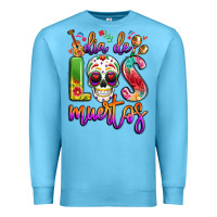 Ocean Blue dia de los muertos Premium Sweatshirt - LillyAllenDesigns
