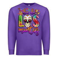 Purple dia de los muertos Premium Sweatshirt - LillyAllenDesigns
