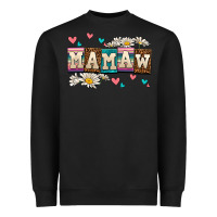 Black daisy mamaw Heavyweight Sweatshirt - AdoDesignShop