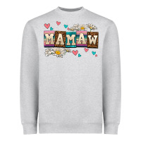 Heather Grey daisy mamaw Heavyweight Sweatshirt - AdoDesignShop