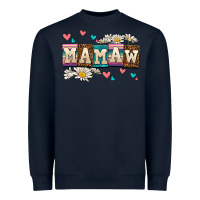 Navy daisy mamaw Heavyweight Sweatshirt - AdoDesignShop