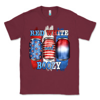 Burgundy red white and boozy Classic Tee - JahusDesignShop