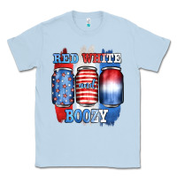 Dusty Blue red white and boozy Classic Tee - JahusDesignShop