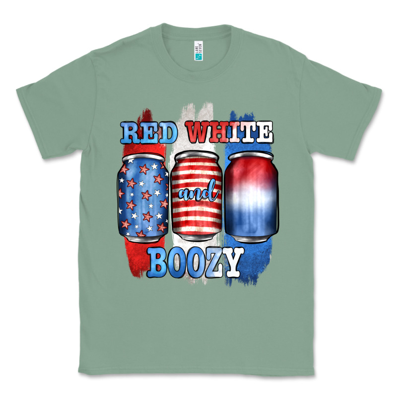 Red White And Boozy Classic Tee by JahusDesignShop | Teevron