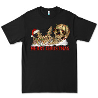 Black Merry christmas skeleton Premium Tee - RanaPortraitStore