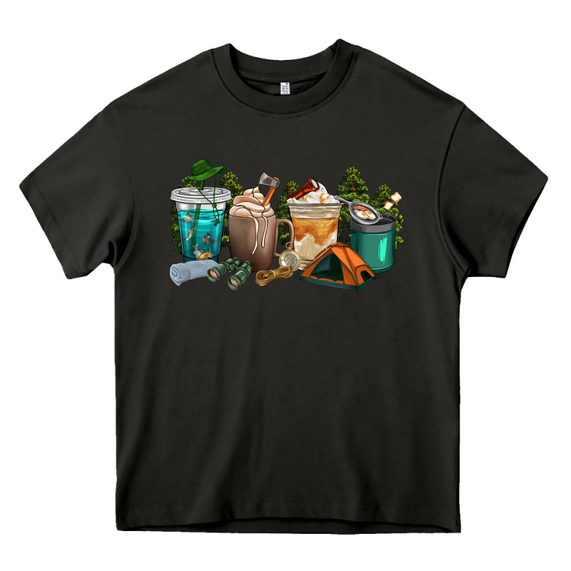 Camping Coffee Cups Heavy Core Tee by texasbilliewilder | Teevron