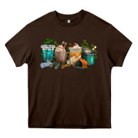 Chocolate Brown camping coffee cups Heavy Core Tee - texasbilliewilder