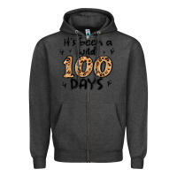 Charcoal Heather its been a wild 100 days Zipper Hoodie - MaliasSmallBusiness