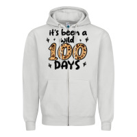 Dove Grey its been a wild 100 days Zipper Hoodie - MaliasSmallBusiness