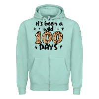 Seafoam its been a wild 100 days Zipper Hoodie - MaliasSmallBusiness