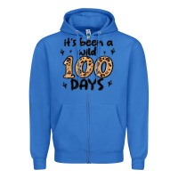 True Royal its been a wild 100 days Zipper Hoodie - MaliasSmallBusiness