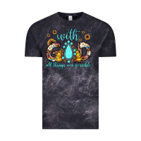 Cloud Black with god all things are possible matthew 19 26 Vintage Tee - JahusDesignShop