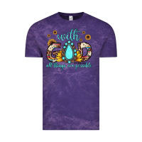 Cloud Purple with god all things are possible matthew 19 26 Vintage Tee - JahusDesignShop
