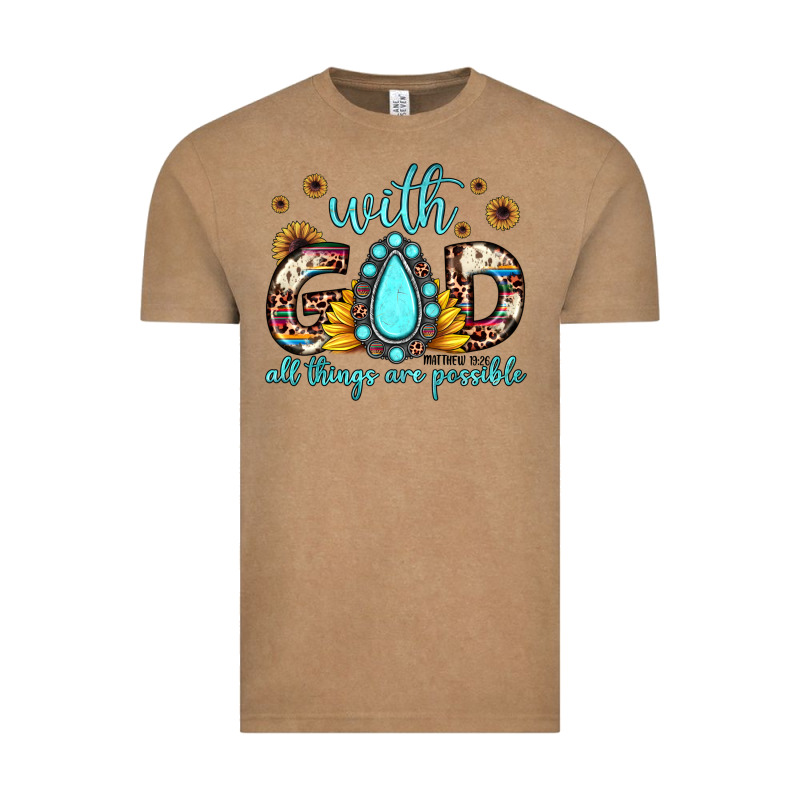 With God All Things Are Possible Matthew 19 26 Vintage Tee by JahusDesignShop | Teevron