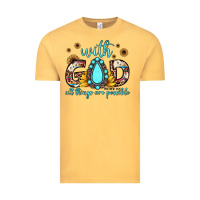 Vintage Mustard with god all things are possible matthew 19 26 Vintage Tee - JahusDesignShop