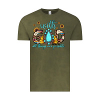 Vintage Olive with god all things are possible matthew 19 26 Vintage Tee - JahusDesignShop