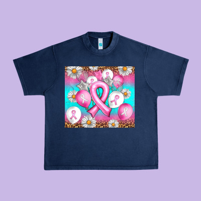 Breast Cancer Balloon Urban Heavy Tee Designed By Artiststas