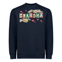 Navy daisy grandma Heavyweight Sweatshirt - AdoDesignShop