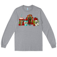Heather Grey lady of guadalupe coffee Long Sleeve Tee - Jasminsmagicworld