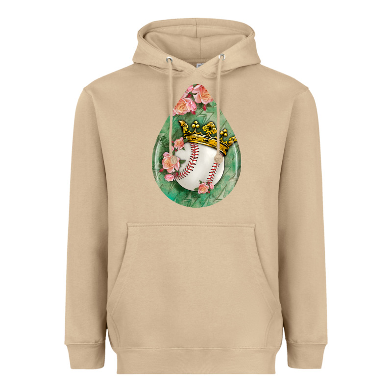 Baseball And Western Roses Teardrop  6 Heavyweight Hoodie by BundleAndBundleShop | Teevron