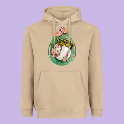 Baseball And Western Roses Teardrop  6 Heavyweight Hoodie Designed By Bundleandbundleshop