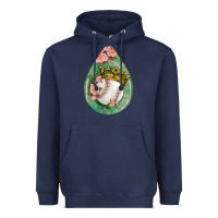 Navy baseball and western roses teardrop  6 Heavyweight Hoodie - BundleAndBundleShop