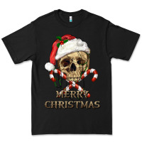 Black merry christmas skull Premium Tee - RanaPortraitStore