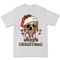 Dove Grey merry christmas skull Premium Tee - RanaPortraitStore