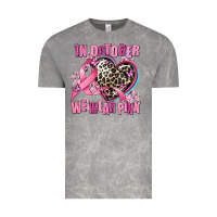 Cloud Rock western leopard  in october we wear pink heart Vintage Tee - AdoDesignShop