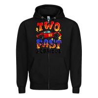 Black two fast two curious boys birthday racing car Zipper Hoodie - MaliasSmallBusiness