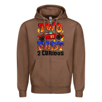 Chestnut two fast two curious boys birthday racing car Zipper Hoodie - MaliasSmallBusiness