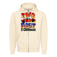 Sandshell two fast two curious boys birthday racing car Zipper Hoodie - MaliasSmallBusiness