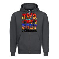 Smoke two fast two curious boys birthday racing car Zipper Hoodie - MaliasSmallBusiness
