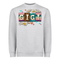 Heather Grey daisy gıgı Heavyweight Sweatshirt - AdoDesignShop