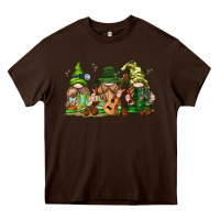 Chocolate Brown camping gnomies Heavy Core Tee - texasbilliewilder