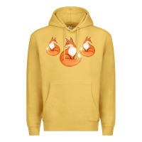 Antique Gold Three Little Foxes IN Fox Family I Gift Premium Hoodie - Bettercallsaul