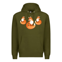 Army Green Three Little Foxes IN Fox Family I Gift Premium Hoodie - Bettercallsaul