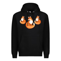 Black Three Little Foxes IN Fox Family I Gift Premium Hoodie - Bettercallsaul