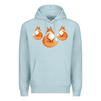 Blue Mist Three Little Foxes IN Fox Family I Gift Premium Hoodie - Bettercallsaul