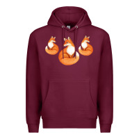 Burgundy Three Little Foxes IN Fox Family I Gift Premium Hoodie - Bettercallsaul