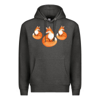 Charcoal Heather Three Little Foxes IN Fox Family I Gift Premium Hoodie - Bettercallsaul