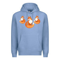 Colony Blue Three Little Foxes IN Fox Family I Gift Premium Hoodie - Bettercallsaul
