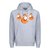 Heather Grey Three Little Foxes IN Fox Family I Gift Premium Hoodie - Bettercallsaul