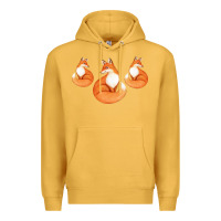 Mustard Three Little Foxes IN Fox Family I Gift Premium Hoodie - Bettercallsaul