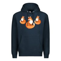Navy Three Little Foxes IN Fox Family I Gift Premium Hoodie - Bettercallsaul
