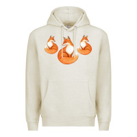 Oatmeal Heather Three Little Foxes IN Fox Family I Gift Premium Hoodie - Bettercallsaul