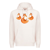 Pale Pink Three Little Foxes IN Fox Family I Gift Premium Hoodie - Bettercallsaul