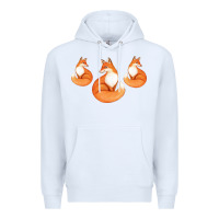 White Three Little Foxes IN Fox Family I Gift Premium Hoodie - Bettercallsaul